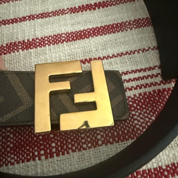 Fendi Gold Logo Buckle Belt